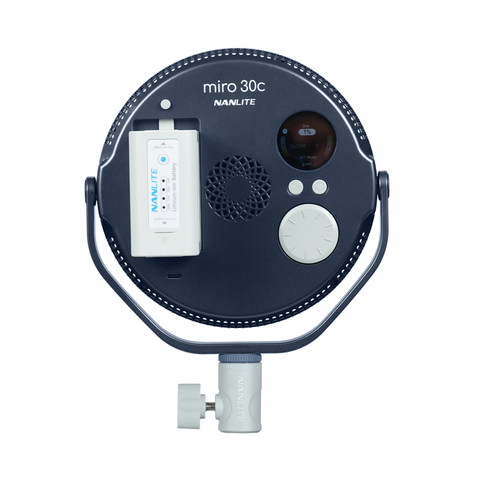 Nanlite miro 30c RGB Round LED Light Panel - Midnight Blue