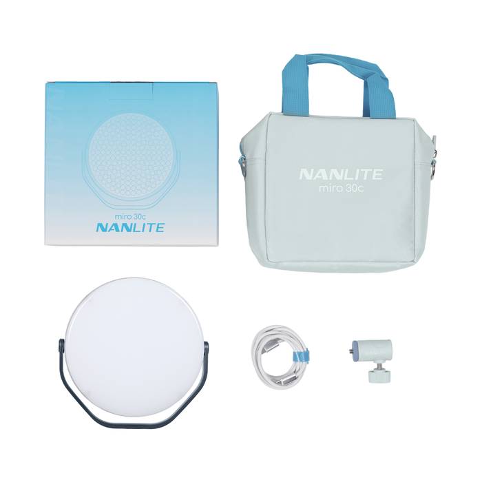 Nanlite miro 30c RGB Round LED Light Panel - Midnight Blue