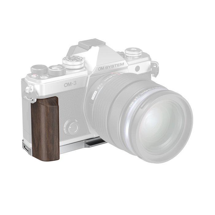 SmallRig L-Shaped Mount Plate with Wooden Handle for OM SYSTEM OM-3