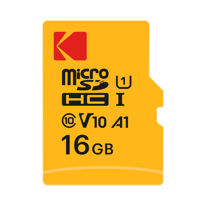 Kodak 16GB Premium Performance Class 10 UHS-I U1 V10 A1 microSD Memory Card