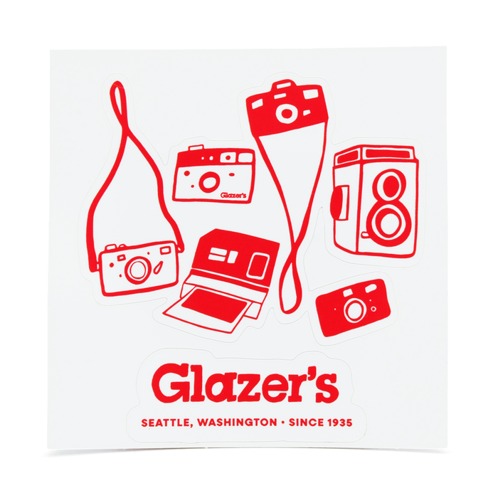 Glazer's Sticker - Camera Collage