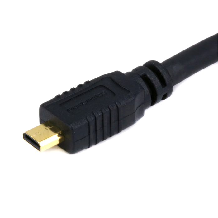 Monoprice High Speed HDMI Micro Male to HDMI Female Cable With Ethernet Port Saver, 6" - Black