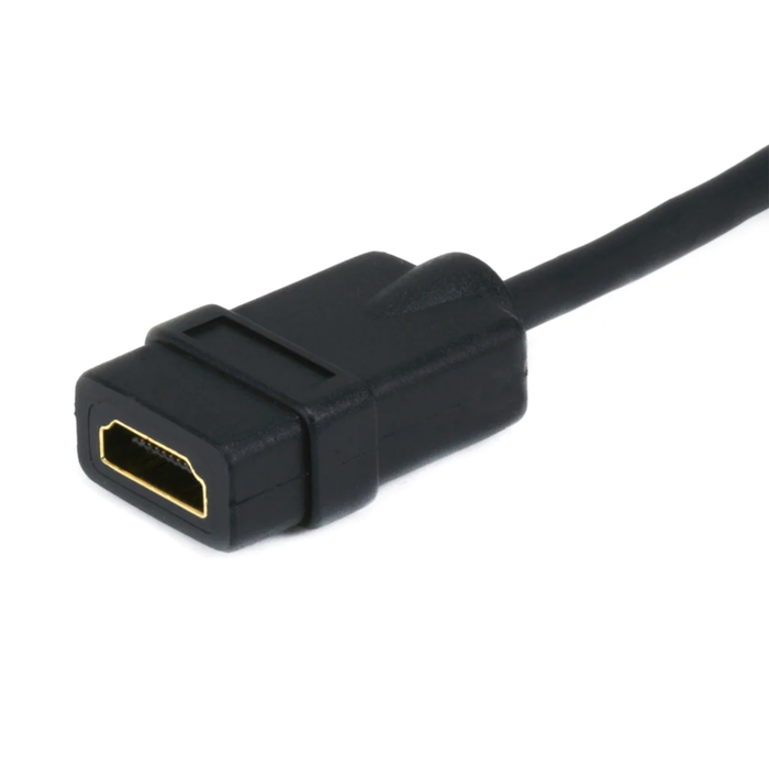 Monoprice High Speed HDMI Micro Male to HDMI Female Cable With Ethernet Port Saver, 6" - Black