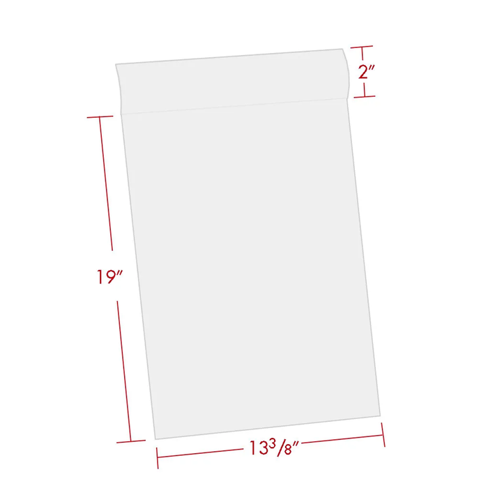Print File 13×19-BAG Polyethylene Storage Bag with 2″ Flap, 13 × 19" - 25 Pack