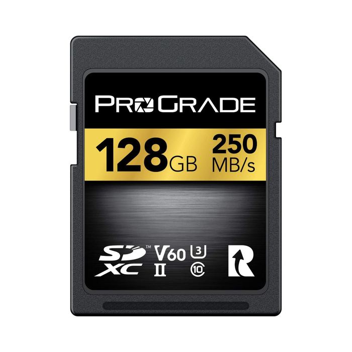 ProGrade Digital 128GB UHS-II SDXC V60 250R Gold Memory Card