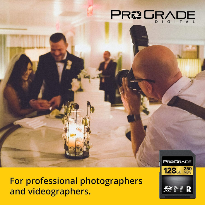 ProGrade Digital 128GB UHS-II SDXC V60 250R Gold Memory Card