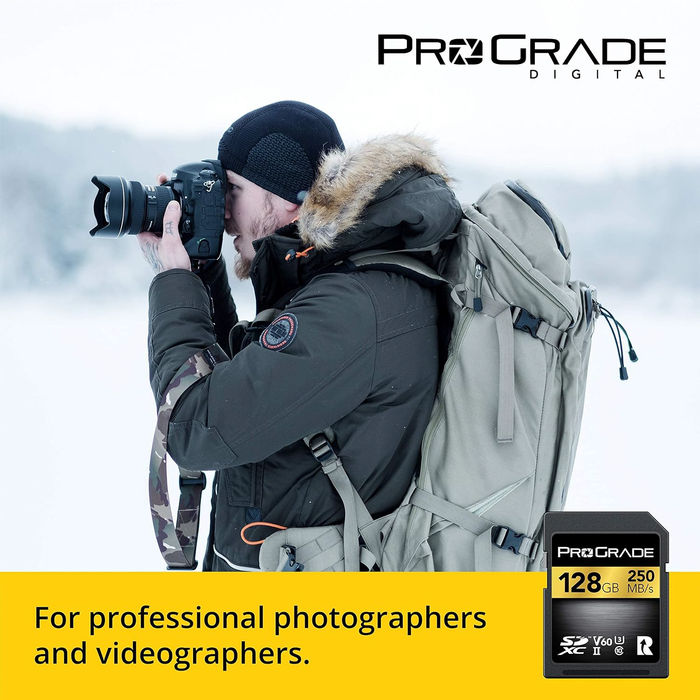 ProGrade Digital 128GB UHS-II SDXC V60 250R Gold Memory Card