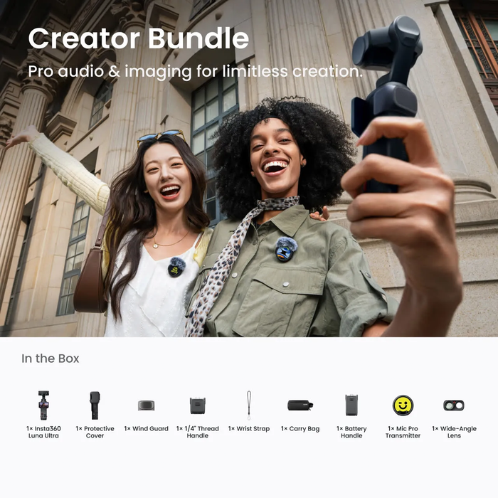 Insta360 Luna Ultra 8K Gimbal Camera Creator Bundle - Cosmic Black