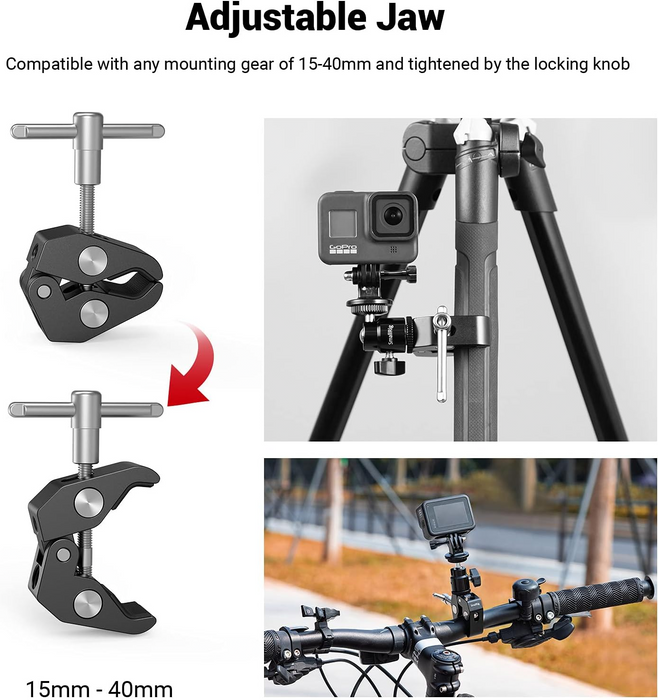 SmallRig Super Clamp Mount with 1/4" Screw Ball Head Mount 1124