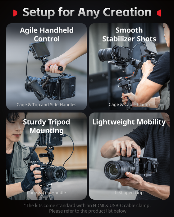 SmallRig Camera Cage Kit for Nikon ZR with Top & Side Handles (Advanced Edition) 5468