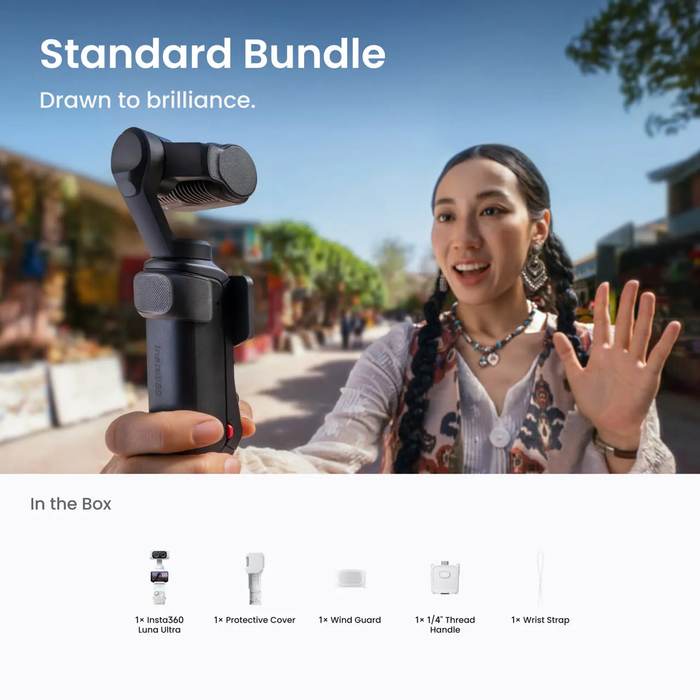 Insta360 Luna Ultra 8K Gimbal Camera Standard Bundle - Stellar White