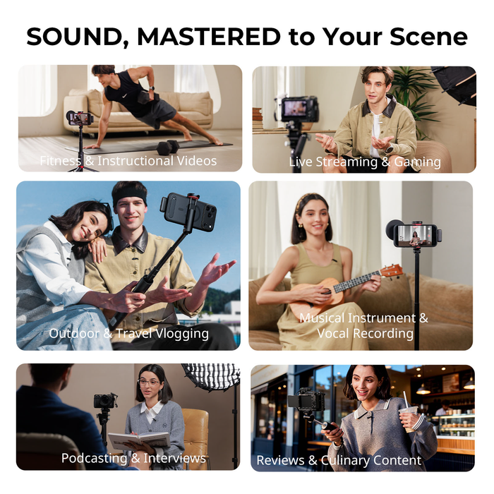 SmallRig S70 Ultra Thin Invisible Wireless Microphone for Phone & Camera (2+2) 5715
