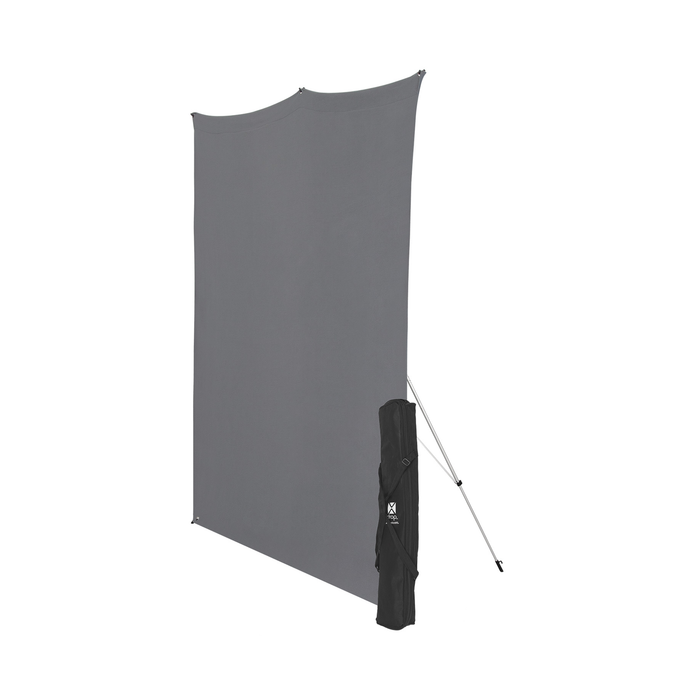 Westcott X-Drop Wrinkle-Resistant Backdrop Kit, 5' x 7' - Neutral Gray