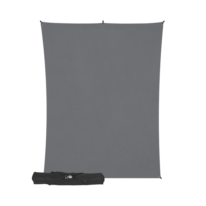 Westcott X-Drop Wrinkle-Resistant Backdrop Kit, 5' x 7' - Neutral Gray