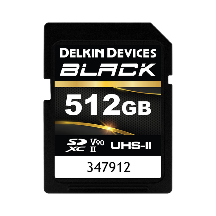Delkin Devices 512GB BLACK UHS-II V90 SDXC Memory Card