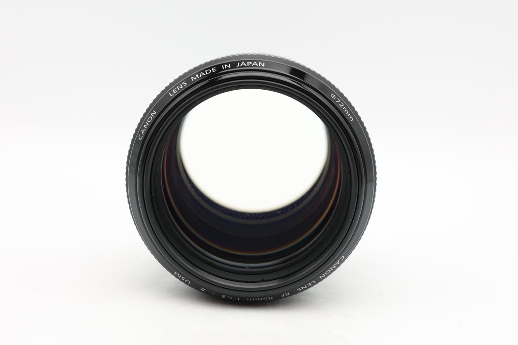Used Canon EF 85mm f1.2L II (F) Coating Separation