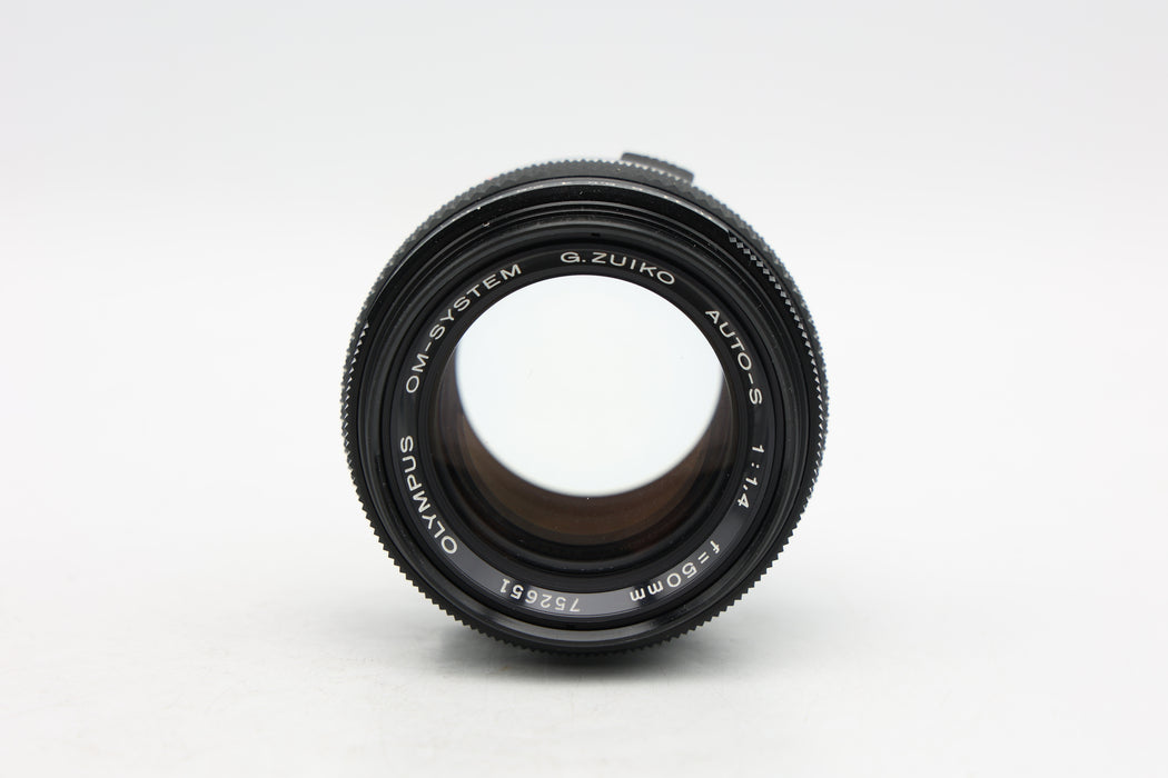 Used Olympus OM 50mm f1.4 (Fair) Light Cement Separation
