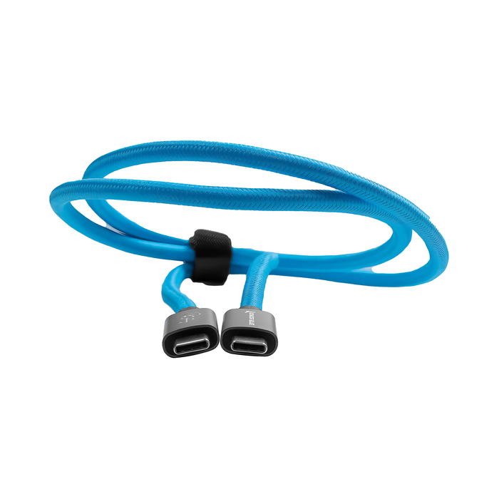 Kondor Blue Thunderbolt 4 Compatible USB 4.0 Type-C Cable Blazing 40G Speeds 5A 100W Straight, 3' - Kondor Blue