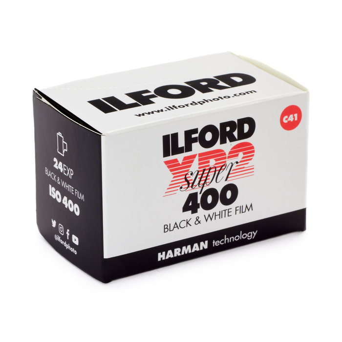 Ilford XP2 Super 400 Black & White Negative - 35mm Film, 24 Exposures, Single Roll