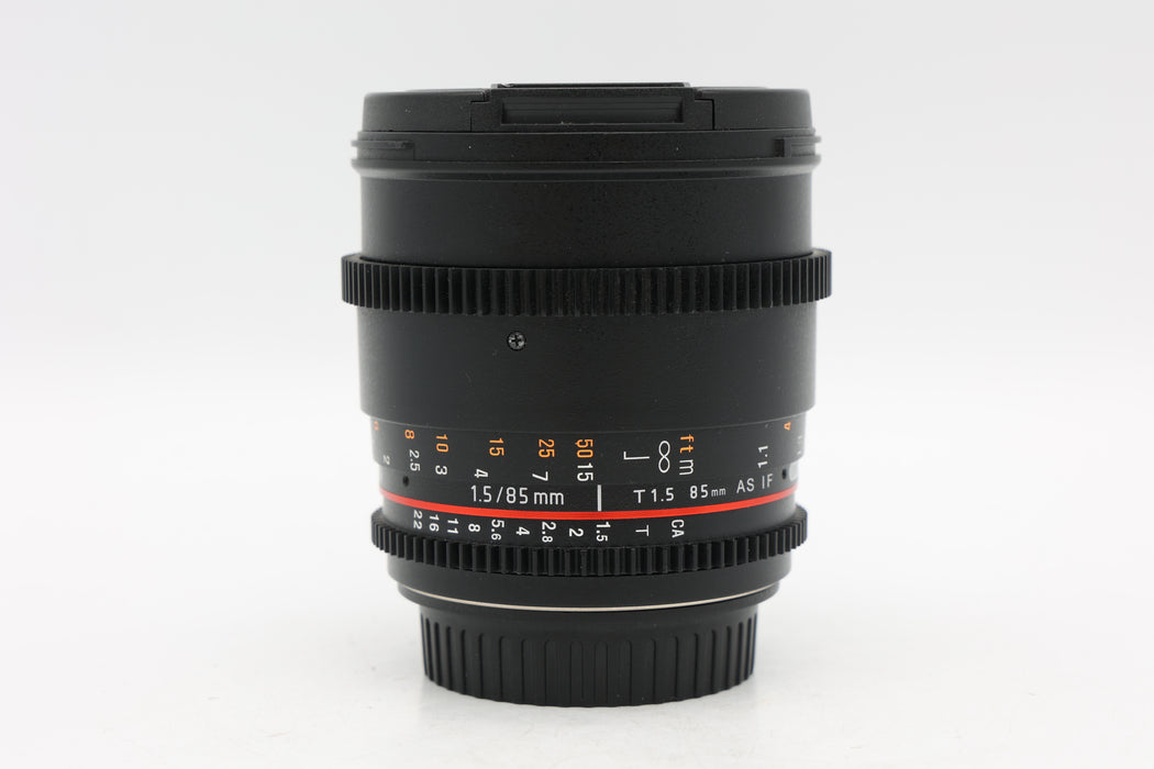 Used Rokinon 85mm T1.5 EF (VG)