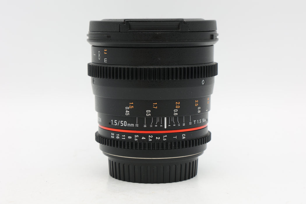 Used Rokinon 50mm T1.5 EF (VG)