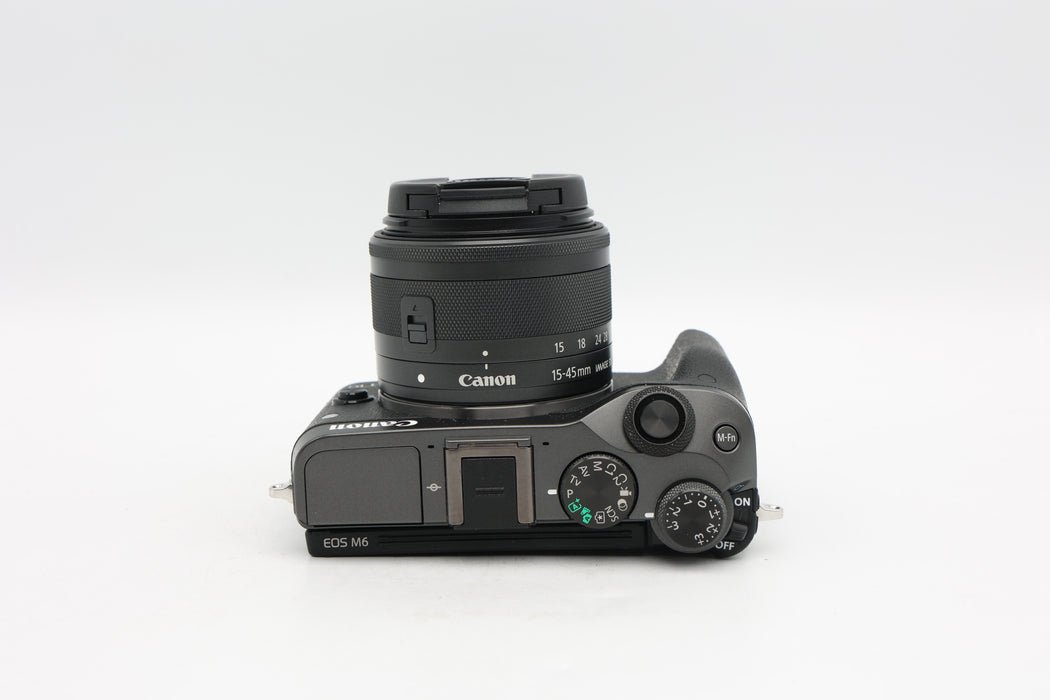 Used Canon M6 kit W/15-45mm (VG)