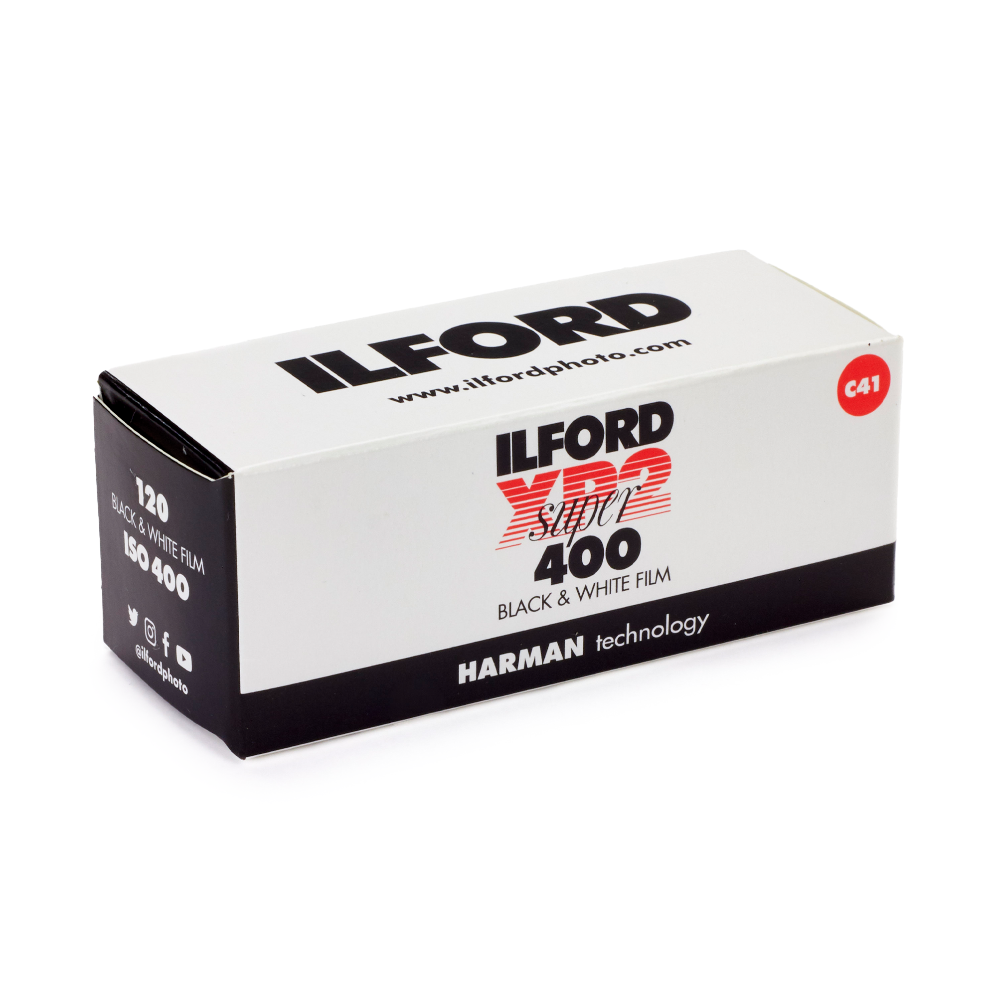 Ilford XP2 Super 400 Black & White Negative - 120 Film, Single 