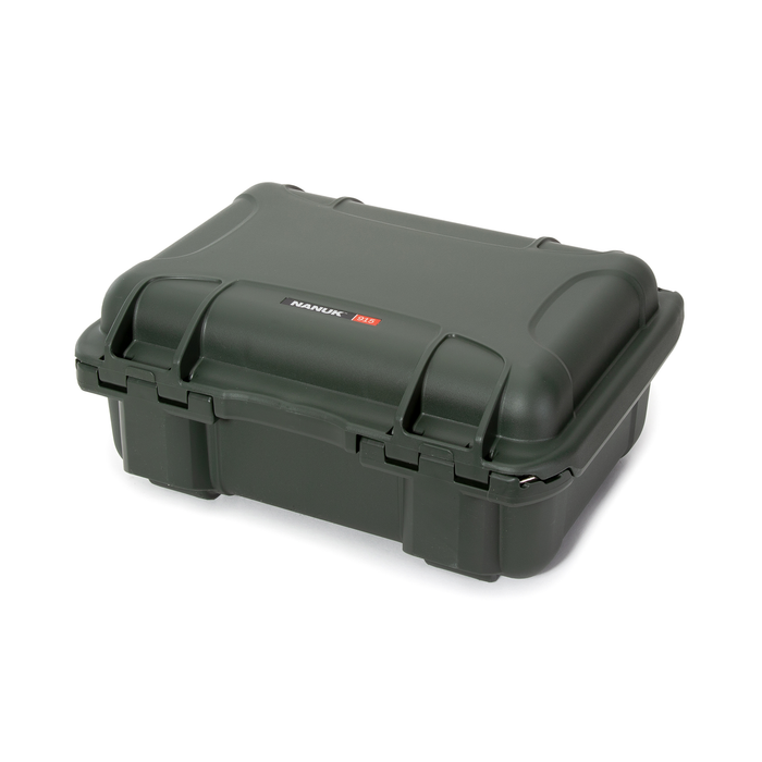 Nanuk 915 Medium-Series Pro Photo Kit Protective Case with Padded Dividers & Lid Organizer - Olive