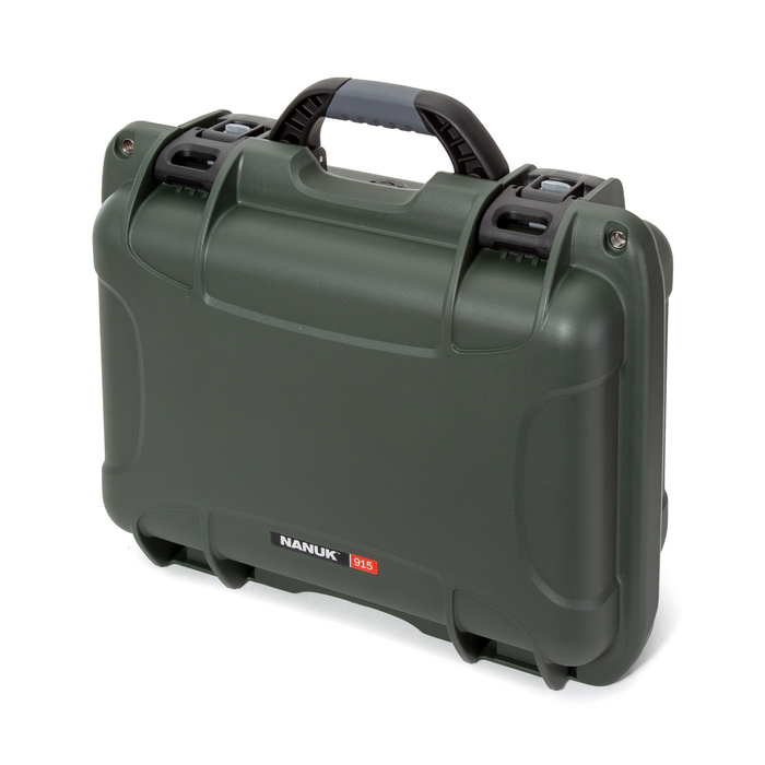 Nanuk 915 Medium-Series Pro Photo Kit Protective Case with Padded Dividers & Lid Organizer - Olive