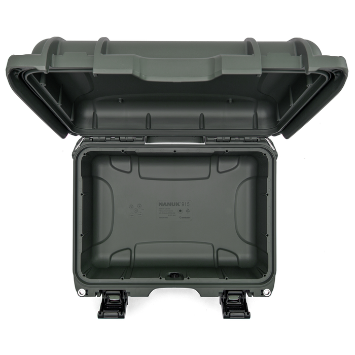 Nanuk 915 Medium-Series Pro Photo Kit Protective Case with Padded Dividers & Lid Organizer - Olive
