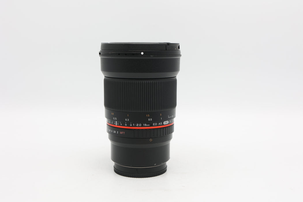 Used Rokinon 16mm F2 MFT (VG)