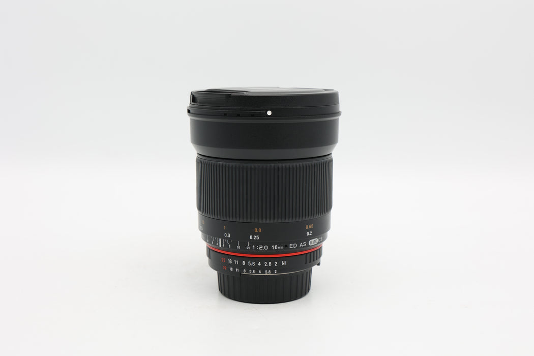 Used Rokinon 16mm F2 NAF (VG)