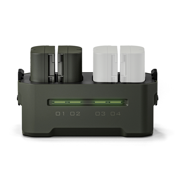 Tilta Portable 4-Bay Charging Station Kit with Canon LP-E6 Batteries (2x) - Green
