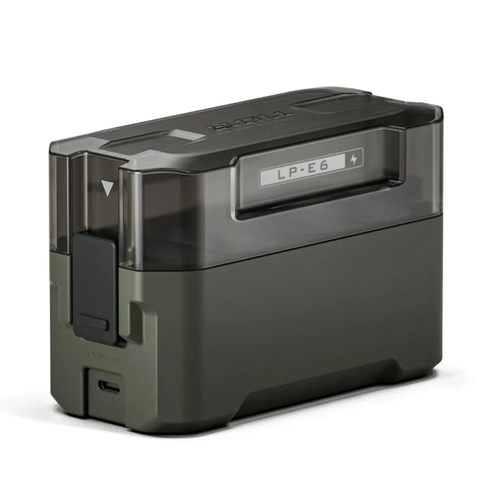 Tilta Portable 4-Bay Charging Station Kit with Canon LP-E6 Batteries (2x) - Green