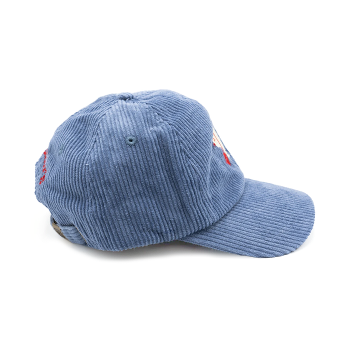 Glazer's Bird Corduroy Dad Hat - Slate Blue