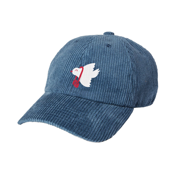 Glazer's Bird Corduroy Dad Hat - Slate Blue