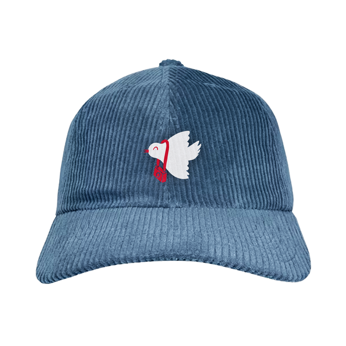 Glazer's Bird Corduroy Dad Hat - Slate Blue