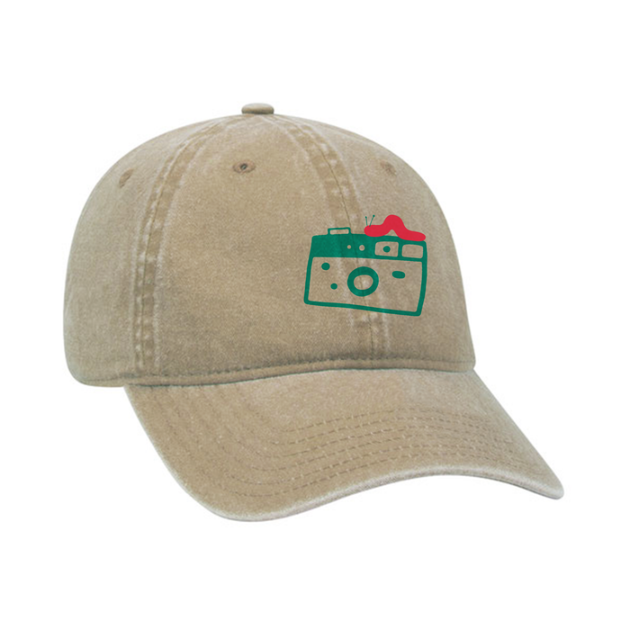Glazer's Camera Caterpillar 6-Panel Low Profile Dad Hat - Khaki