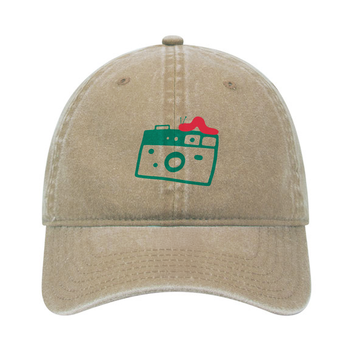 Glazer's Camera Caterpillar 6-Panel Low Profile Dad Hat - Khaki