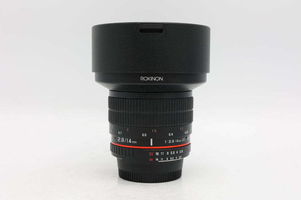 Used Rokinon 14mm f2.8 Nikon (VG)
