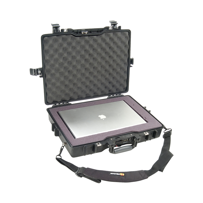 Pelican 1495 Protector Laptop Case with Pick-N-Pluck Foam & Lid Foam - Black