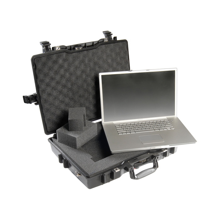 Pelican 1495 Protector Laptop Case with Pick-N-Pluck Foam & Lid Foam - Black