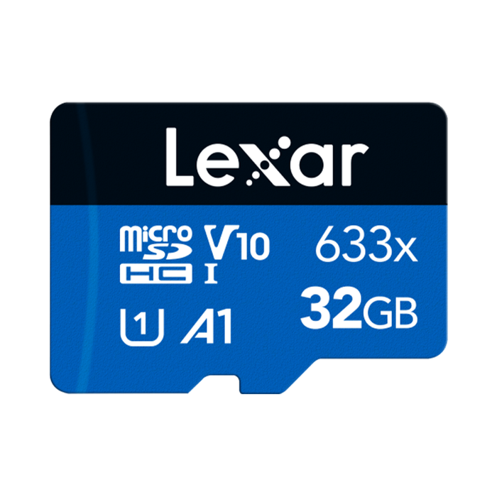 Lexar 32GB BLUE Series High-Performance 633x UHS-I microSDHC Memory Card with SD Adapter