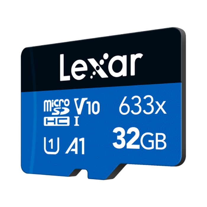 Lexar 32GB BLUE Series High-Performance 633x UHS-I microSDHC Memory Card with SD Adapter