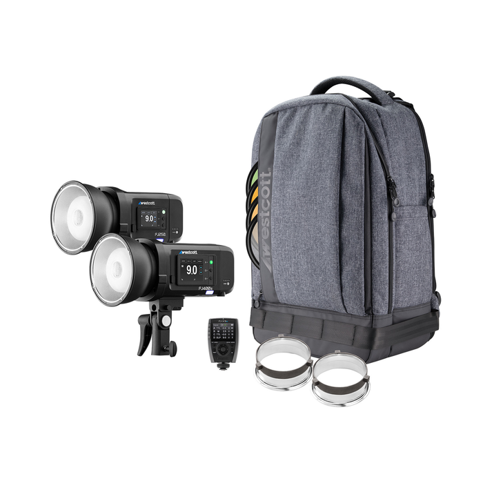 Westcott FJ400II & FJ250 Wireless 2-Light Portable Portrait Flash Kit with FJ-X3 Universal Wireless Trigger