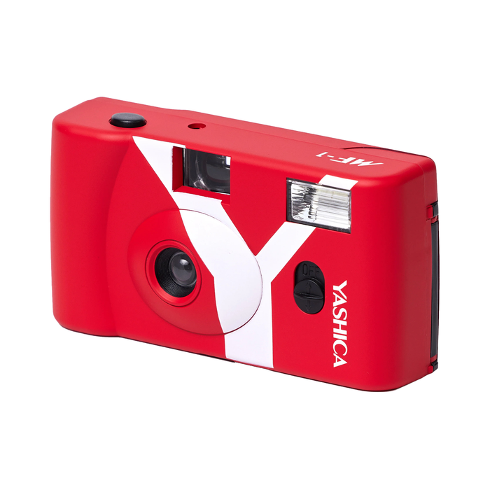 Yashica MF-1Y Snapshot Art 35mm Film Camera - Red