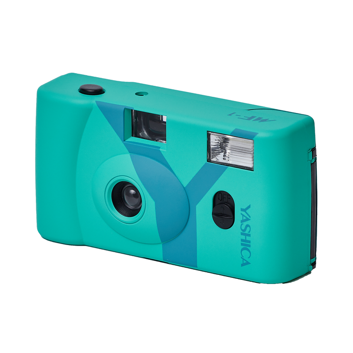 Yashica MF-1Y Snapshot Art 35mm Film Camera - Turquoise