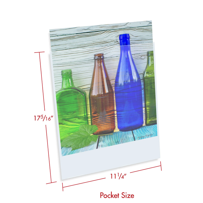 Print File 11×17-6PR Polypropylene Presentation Pocket with 1/16″ Top Lip, 11 × 17" - 25 Pack