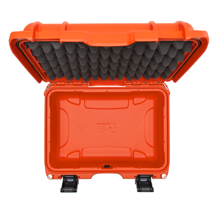 Nanuk 915 Medium-Series Protective Case with Cubed Foam & Lid Foam - Orange