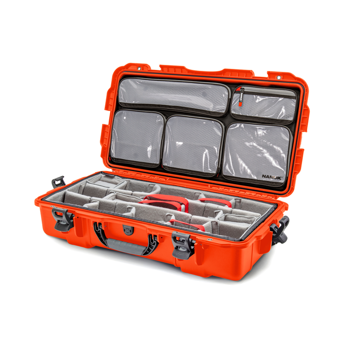 Nanuk 980 Medium-Series Pro Photo Kit Protective Case with Padded Dividers & Lid Organizer - Orange